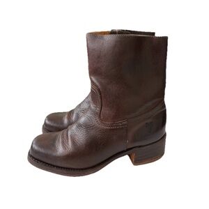 IN SEARCH OF Frye Women's Dark Brown Leather Ankle Boots
